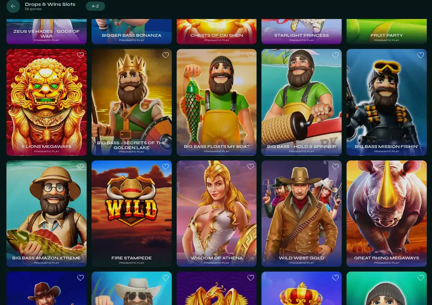 Игровой каталог Фаро casino